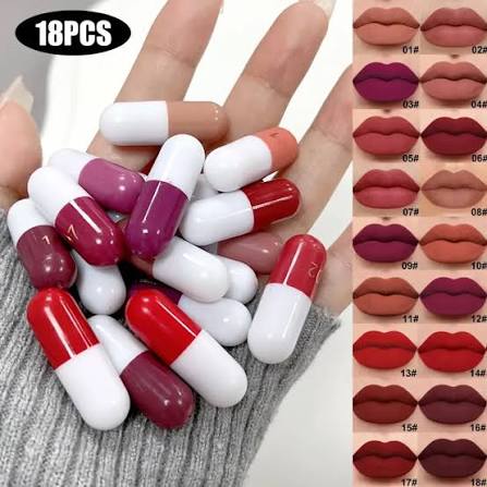 18-Piece Capsule Lipstick Set | Luxury Lip Color Collection
